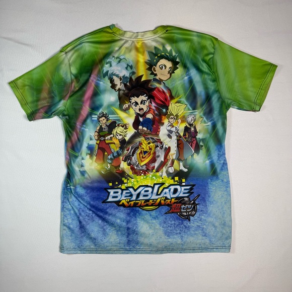BeyBlade Other - Blue Green and White BeyBlade Tie-Dye T-Shirt